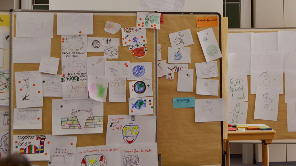 Skizzen und Zeichnungen der Workshop-Teilnehmer